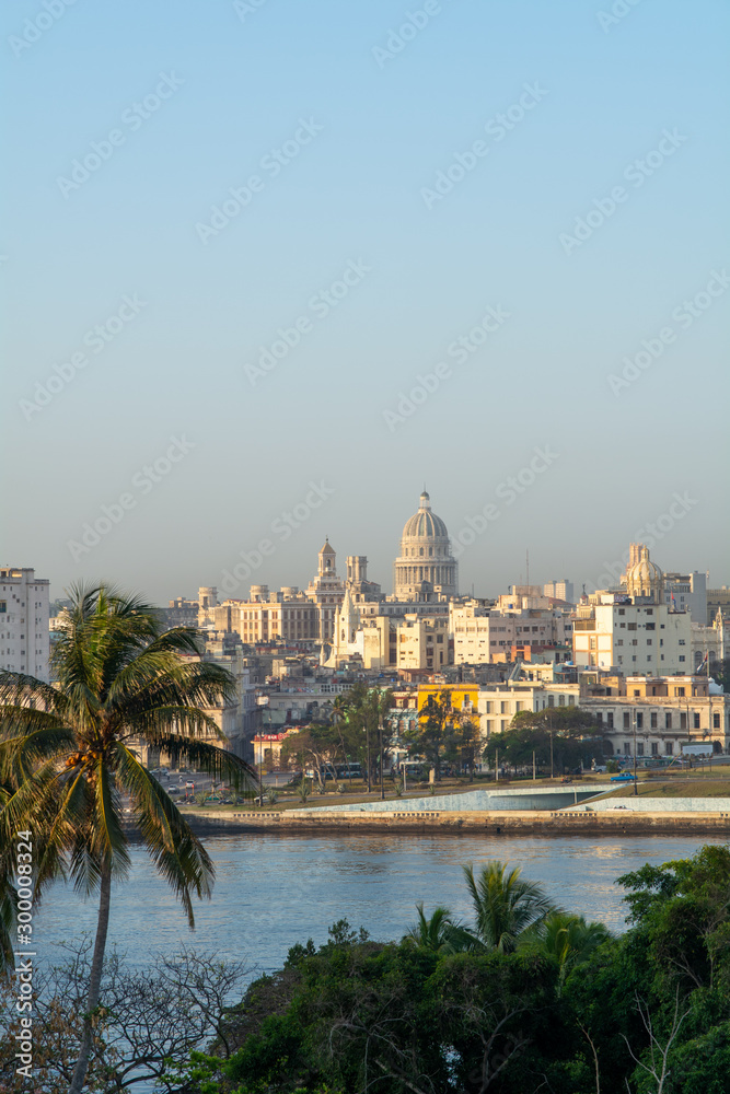 View of La Habana Vieja from Fortaleza de San Carlos de la Cabana Havana Cuba