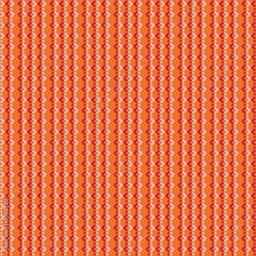seamless geometric pattern. a chain of red and pink squares on an orange background. Wallpaper