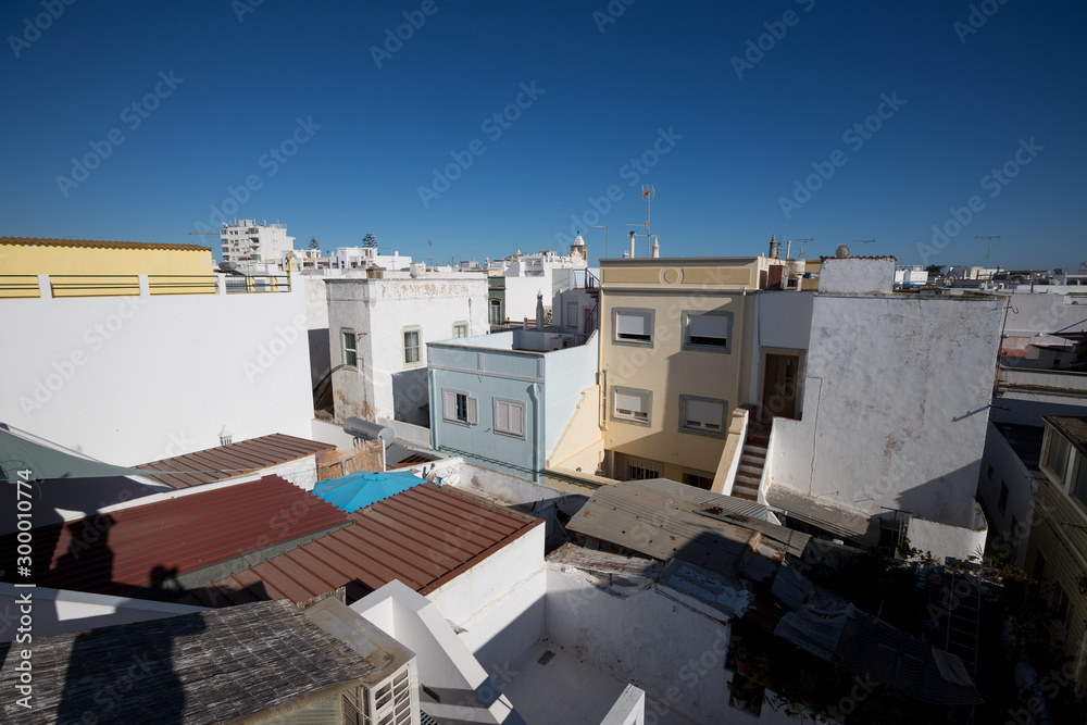 Über den Dächern von Olhao, Algarve, Portugal