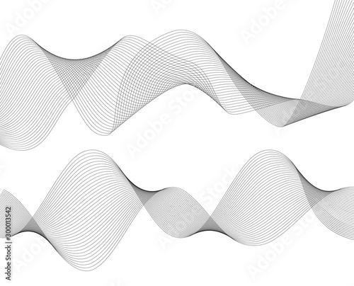 design element wavy lines form spiral ribbon effect 3d16