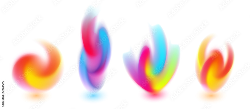 Obraz premium Abstract colorful fire flame flower vector logo 