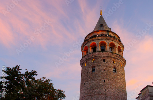historical Galata tower in Istanbul