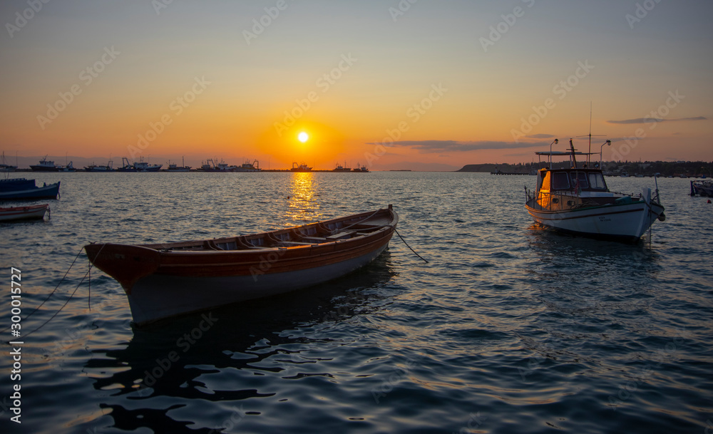 Fototapeta premium little harbor in the evening 3