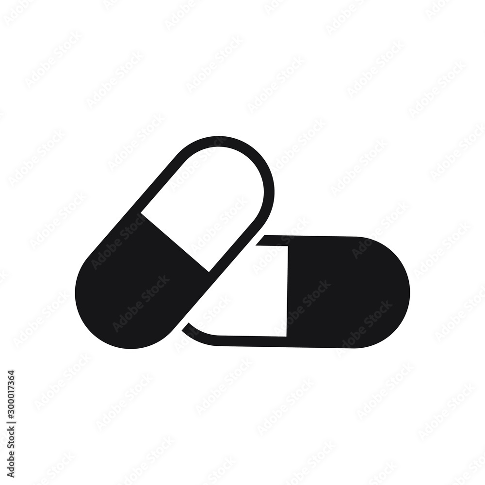 Capsule vector icon, flat vector isolated icon Capsule vector icon, flat vector isolated icon