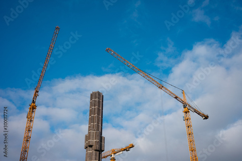 Canvas Print construction in the central parts of stockholm