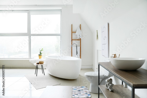 Stylish interior of modern bathroom