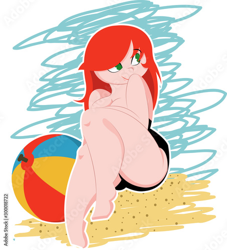 woman on the beach