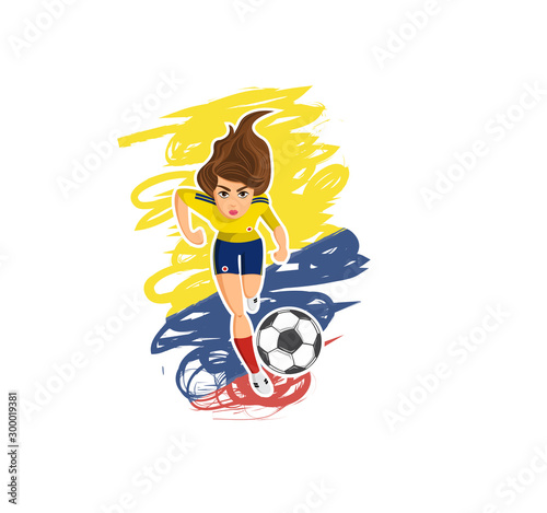 woman playing soccer