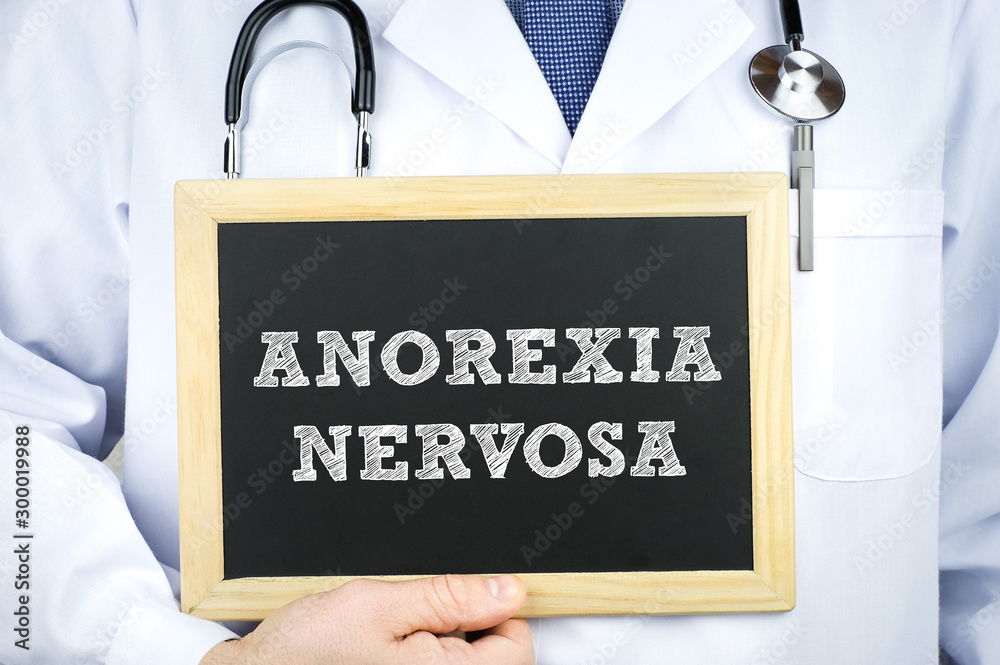 Anorexia nervosa - chalkboard information board Anorexia nervosa - chalkboard information board