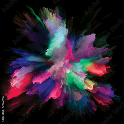 Digital Color Splash Explosion