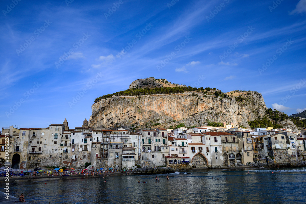 Cefalù village, town, city, sicily, italy, europe