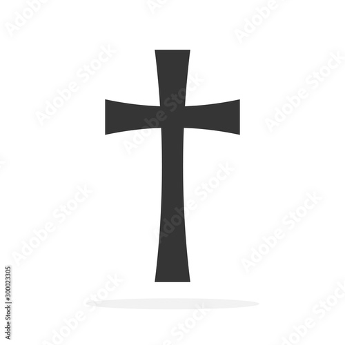 Christian Cross icon - vector.