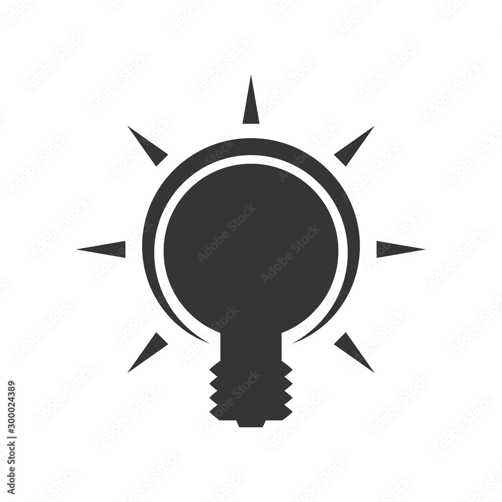 Light bulb icon - vector.