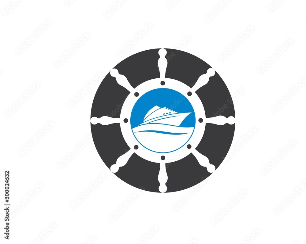 steering ship vector logo icon of nautical maritime steering ship vector logo icon of nautical maritime