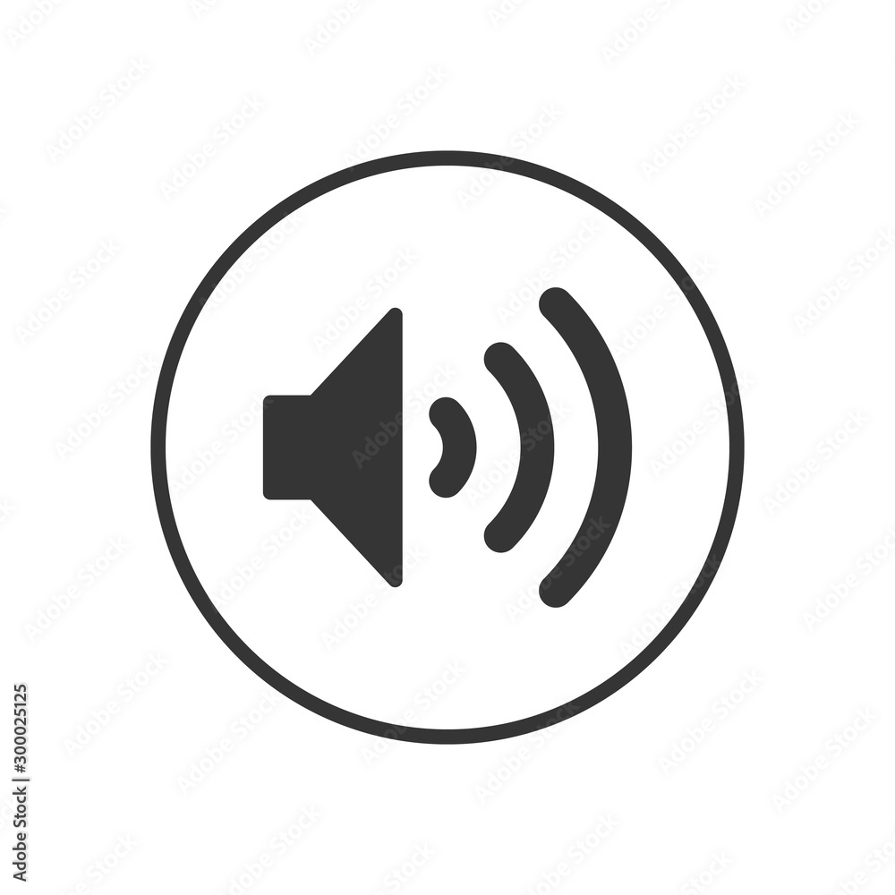 Vector volume icon in flat style. Vector volume icon in flat style.