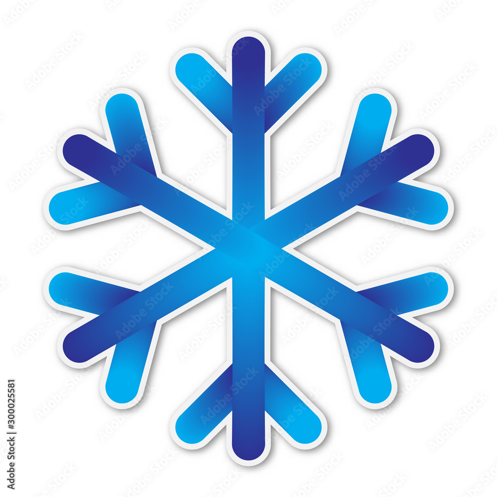 Obraz premium Vector Snowflake icon isolated.