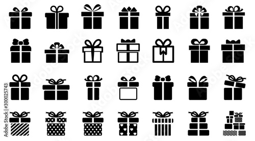 Gift set different icon sign - vector
