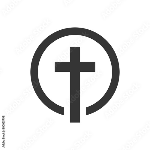 Christian Cross icon - vector.