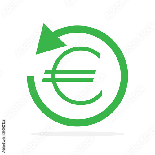Vector refund money icon.
