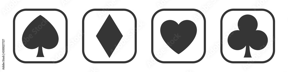 Vector set of symbols playing card casino. Vector set of symbols playing card casino.