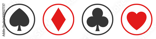 Vector set of symbols playing card casino.