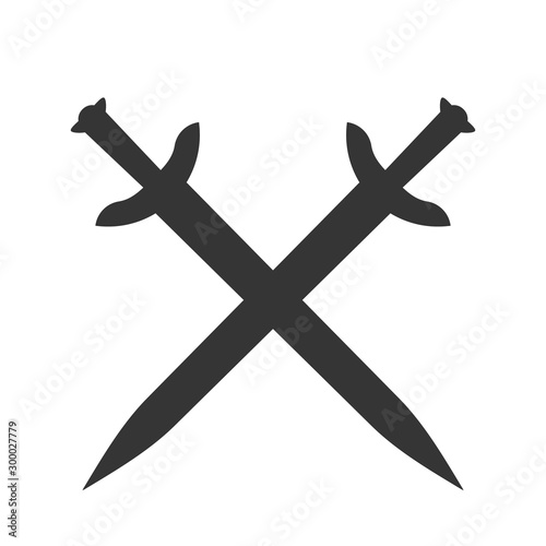 Vector crossed swords icon.