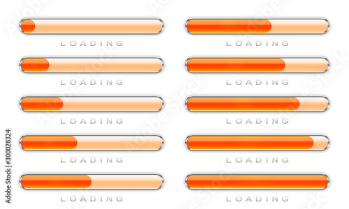 Set of vector loading icons.