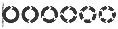 Set of circle arrows