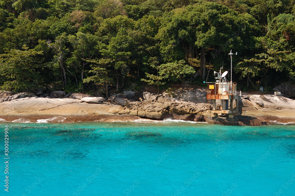 A weather station in the Similan Islands in Thailand