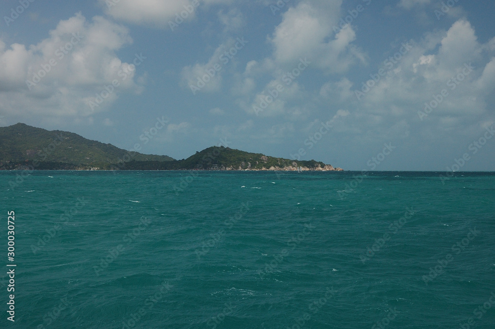 Getting near Koh Phangan on a ferry from Koh Samui, Thailand