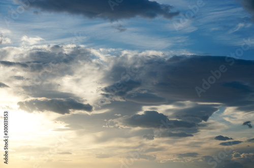 Heavy clouds on blue sky © Marina