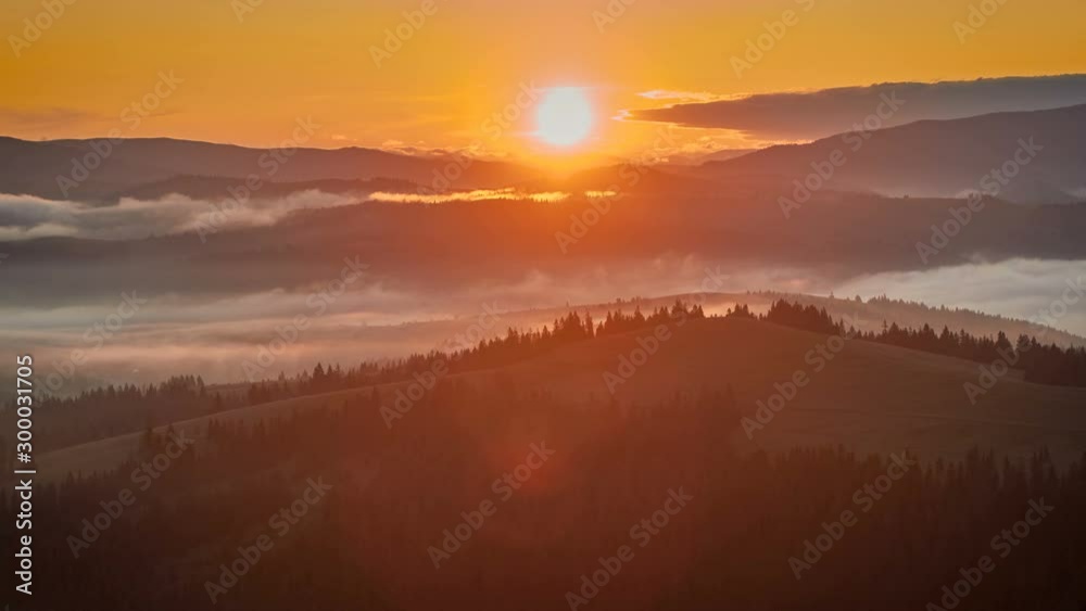 Time lapse of beautiful sunrise over mountain Time lapse of beautiful sunrise over mountain