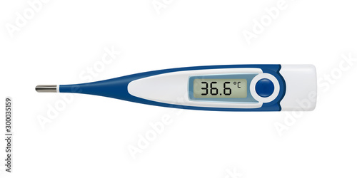 Electronic thermometer in the vector.Thermometer for measuring body temperature in vector.