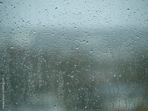 Rain drops on window