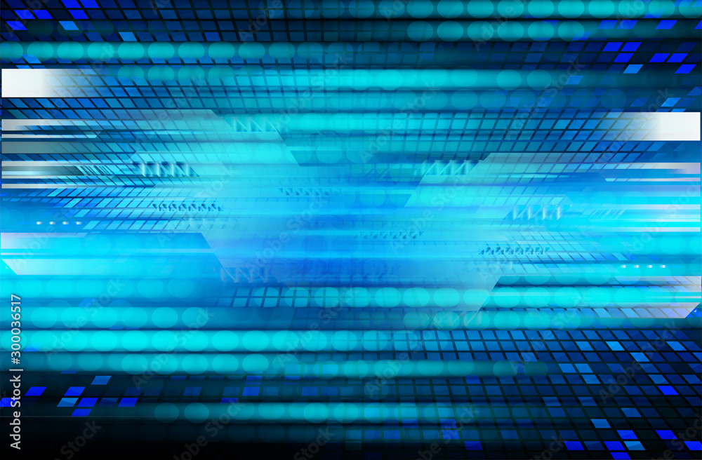 Blue cyber circuit future technology concept background Blue cyber circuit future technology concept background