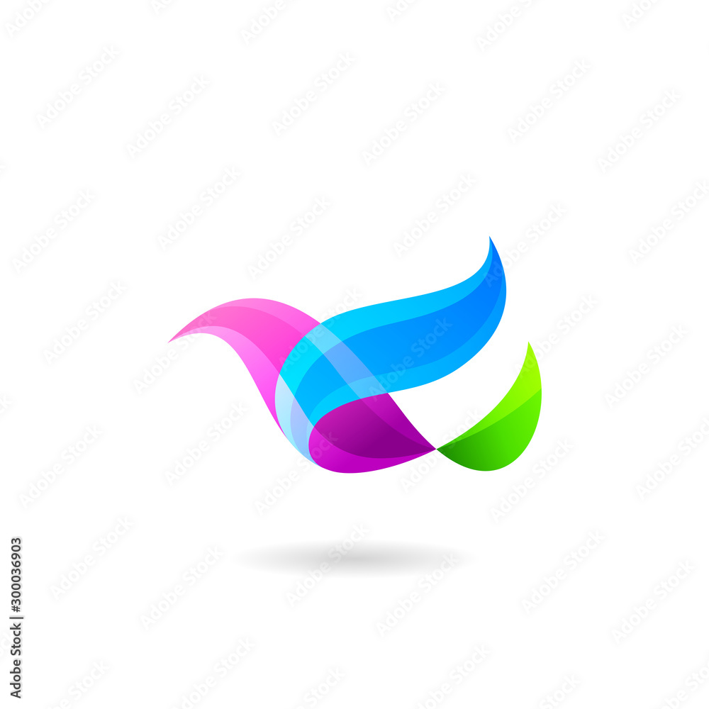 colorful bird logo design template colorful bird logo design template