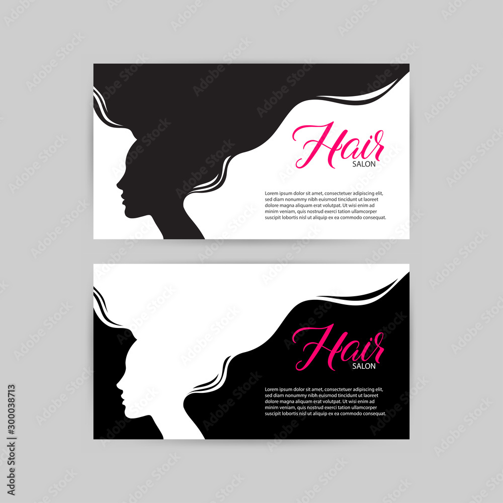 Fotografie beauty salon template card