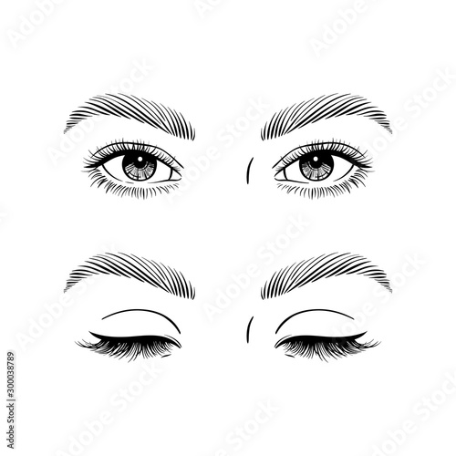 eyes open and closed