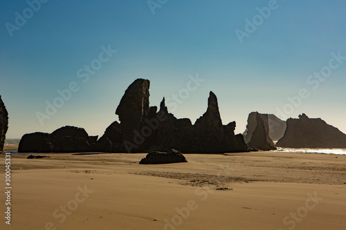 Sea stacks on Bandon Beach in Bandon, Oregon