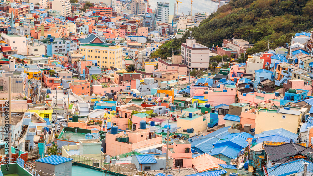 Panorama scenes of Gamcheon Culture Village,Busan, Korea