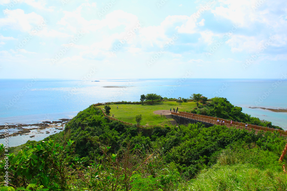 Beautiful Coastal Scenery at Cape Chinen in Okinawa, Japan