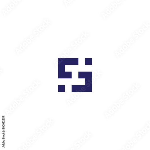 Letter s Unique Shape With Line, Logo Monogram Letter S.