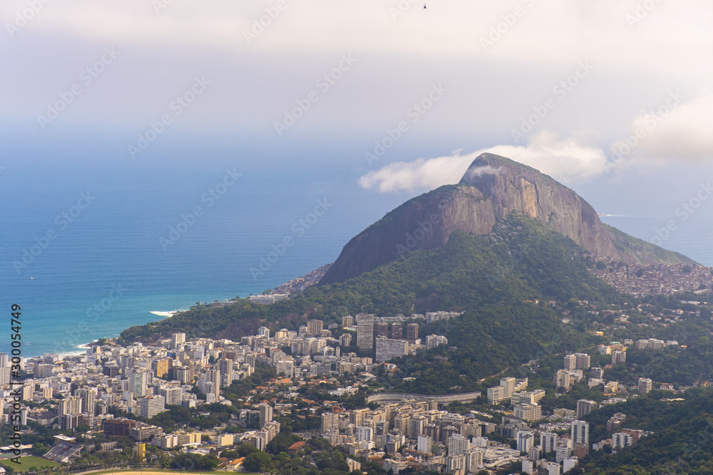 Famous big stone in the city of Rio de Janeiro. 4K.