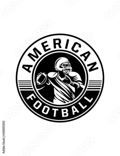 american football player badge