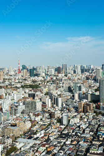 東京都渋谷区恵比寿から見た東京の景色