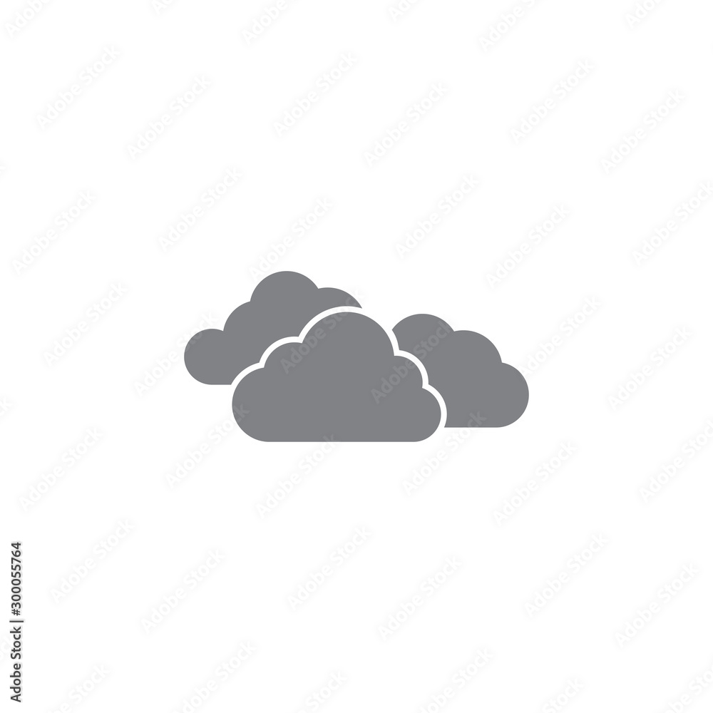 Cloudy weather icon design templateve vector isolated Cloudy weather icon design templateve vector isolated
