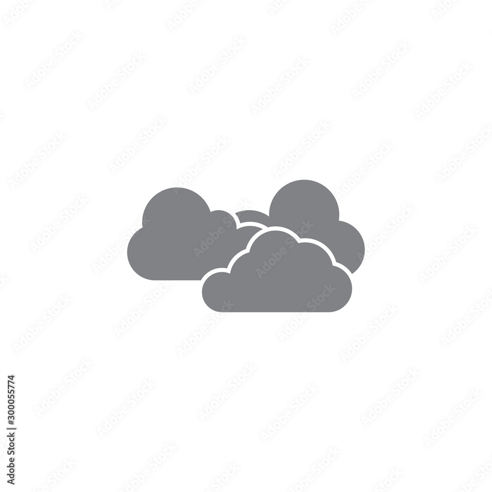 Cloudy weather icon design templateve vector isolated Cloudy weather icon design templateve vector isolated