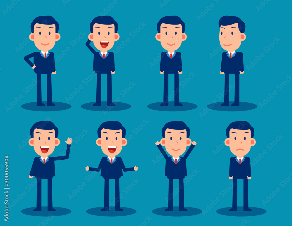 Simple businessman character for use in design. Cute cartoon vector illustration Simple businessman character for use in design. Cute cartoon vector illustration