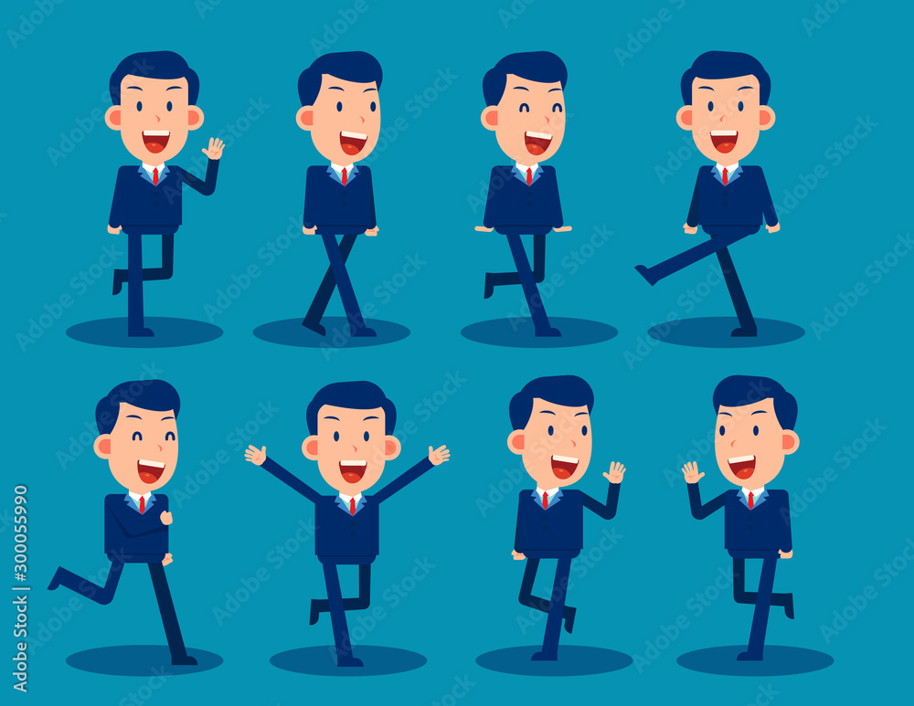 Simple businessman character for use in design. Cute cartoon vector illustration Simple businessman character for use in design. Cute cartoon vector illustration