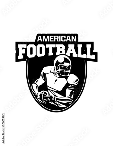 american football shield badge logo